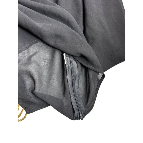 Vtg Y2K Windsor Black Gold Beaded Back Neckline Detail Sheer Top M Whimsygoth - Picture 6 of 7